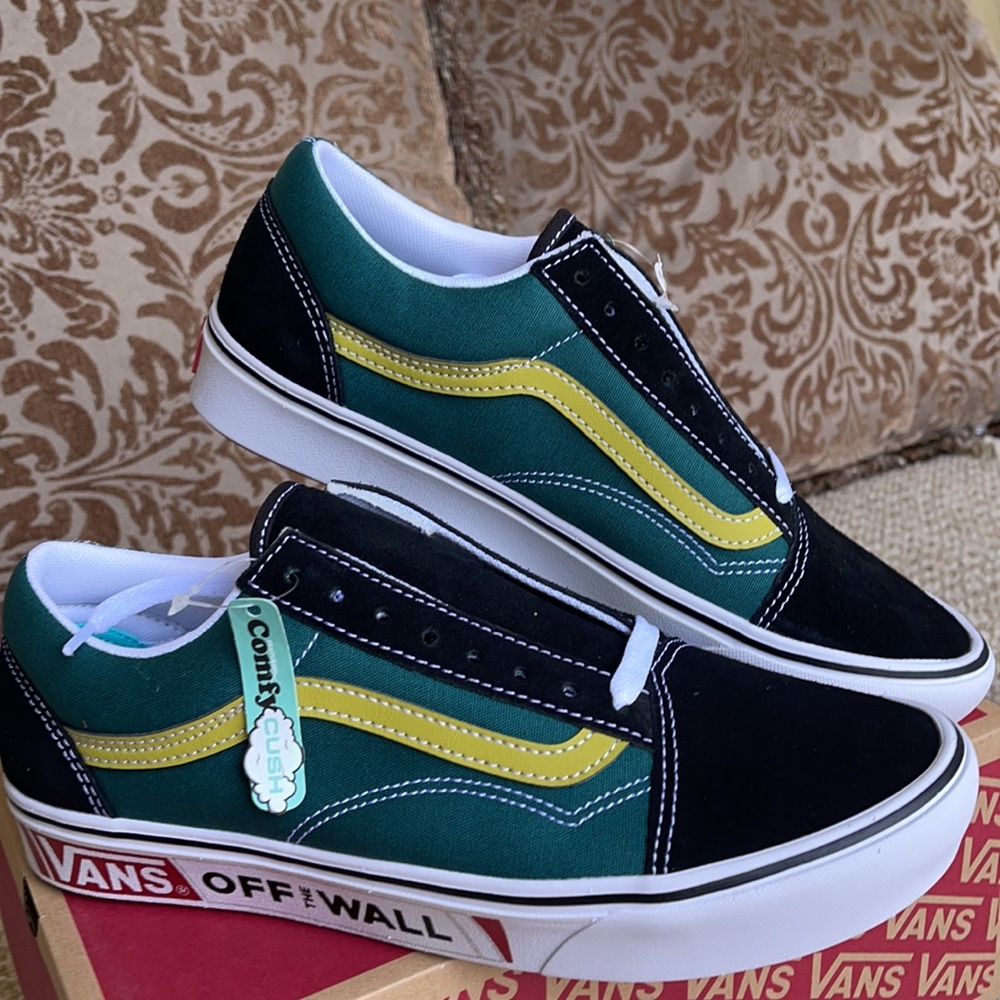 Vans Comfycush Old Skool Ftr Strd/Black/Trwht Men’ - Picture 9 of 16